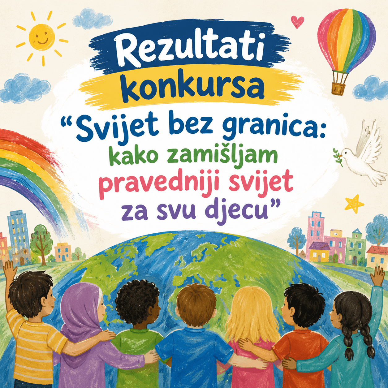 Rezultati konkursa „Svijet bez granica: kako zamišljam pravedniji svijet za svu djecu“