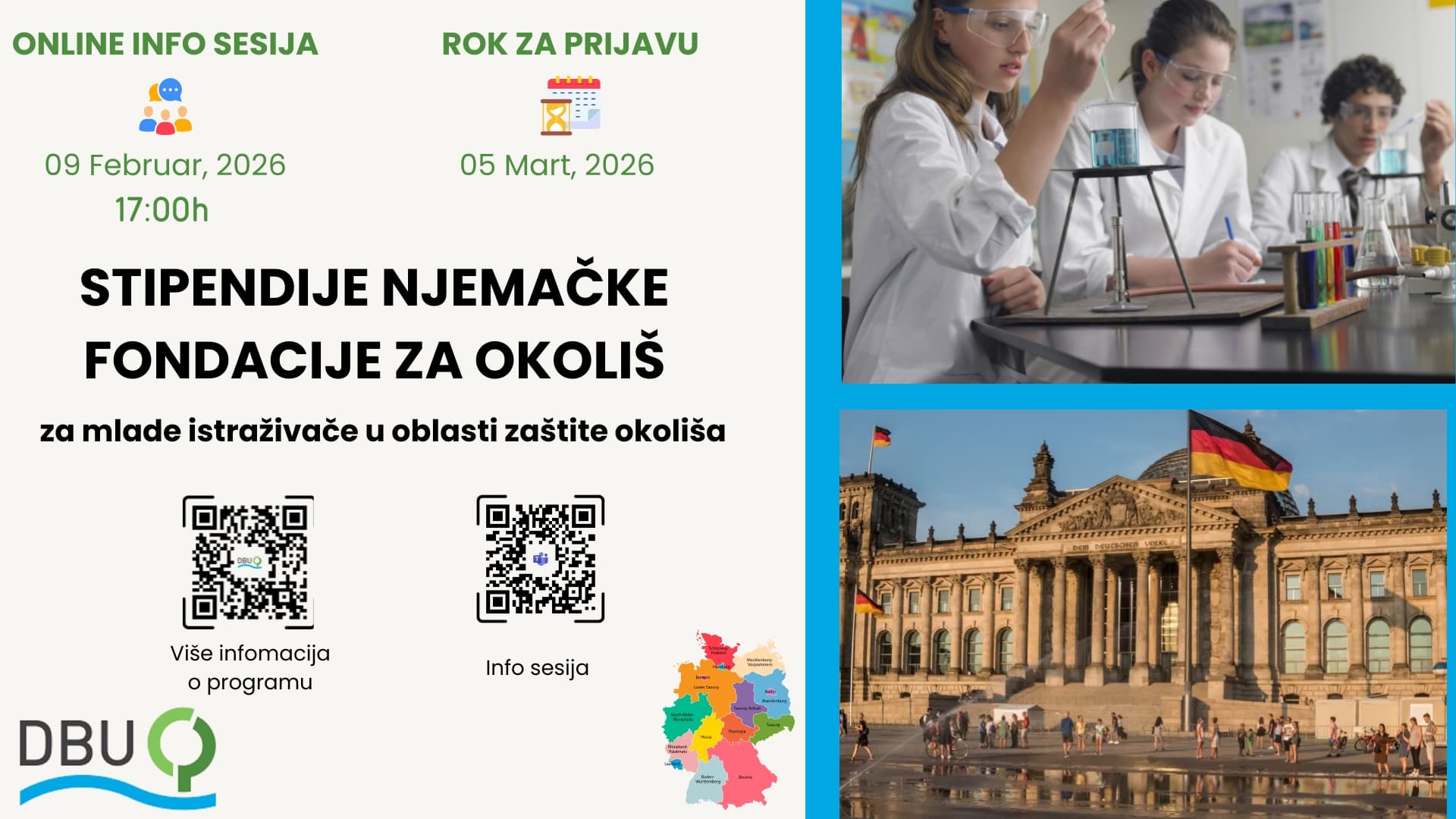 Istraživačke stipendije Njemačke fondacije za okoliš (DBU): CEE Fellowship program u Njemačkoj