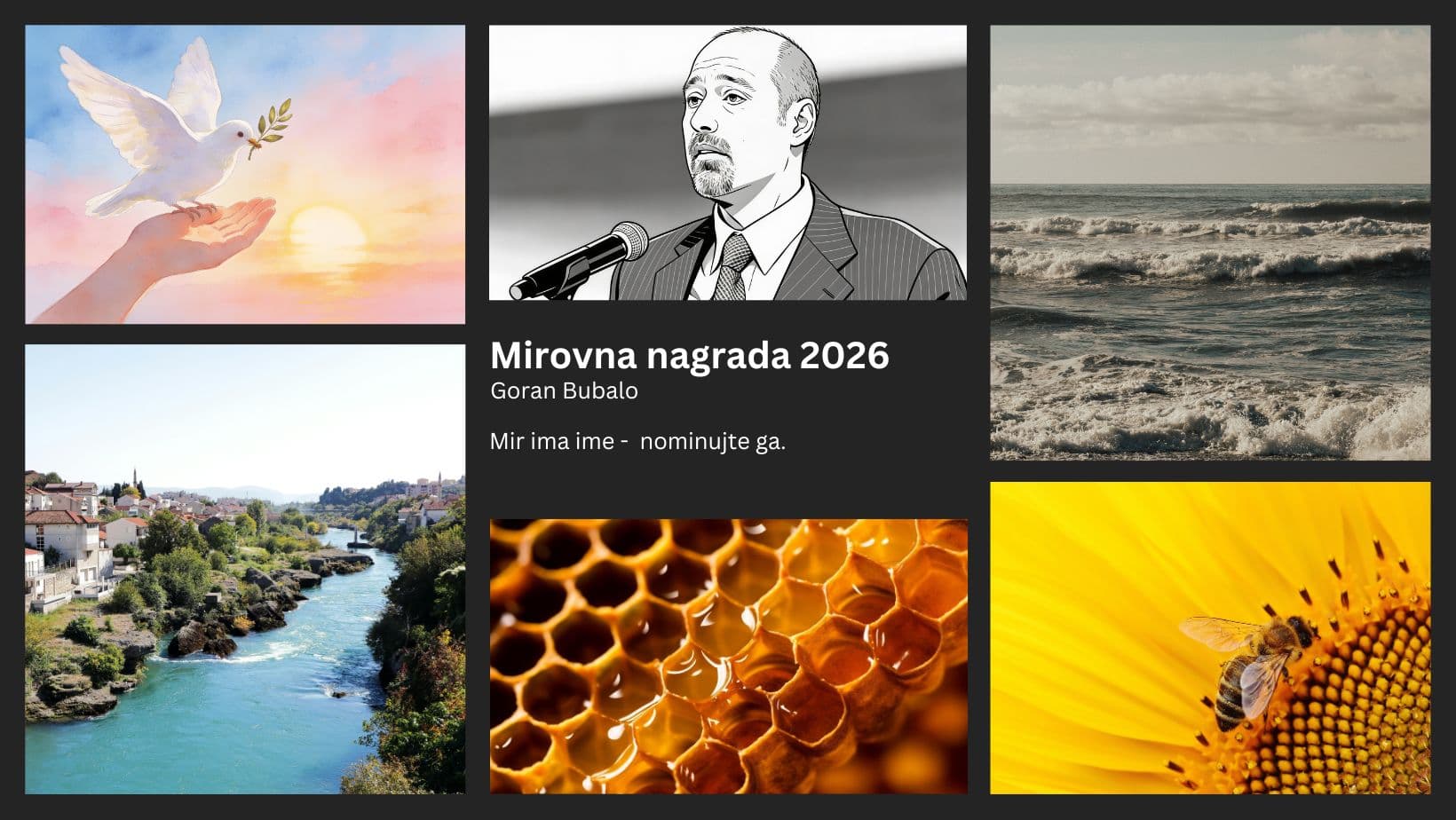 Mirovna nagrada „GORAN BUBALO“ 2026. – Javni poziv za nominacije – podsjećanje