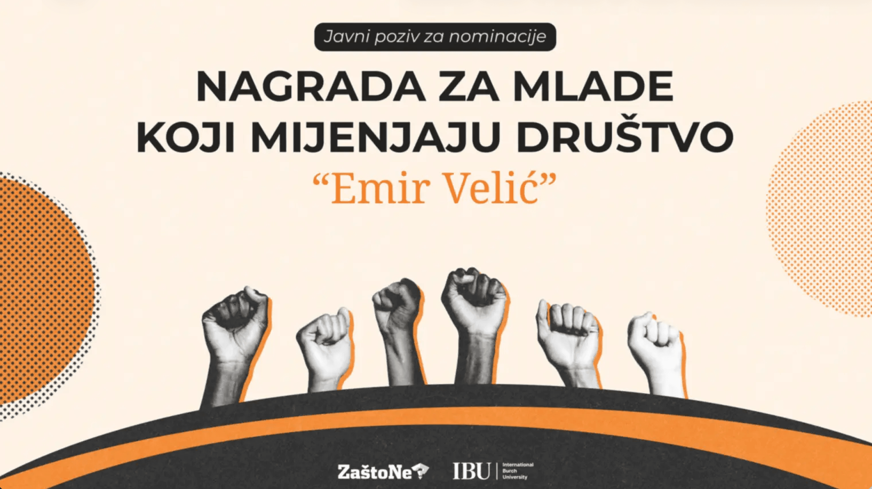 Nagrada „Emir Velić“: Nominuj mladu osobu koja mijenja društvo