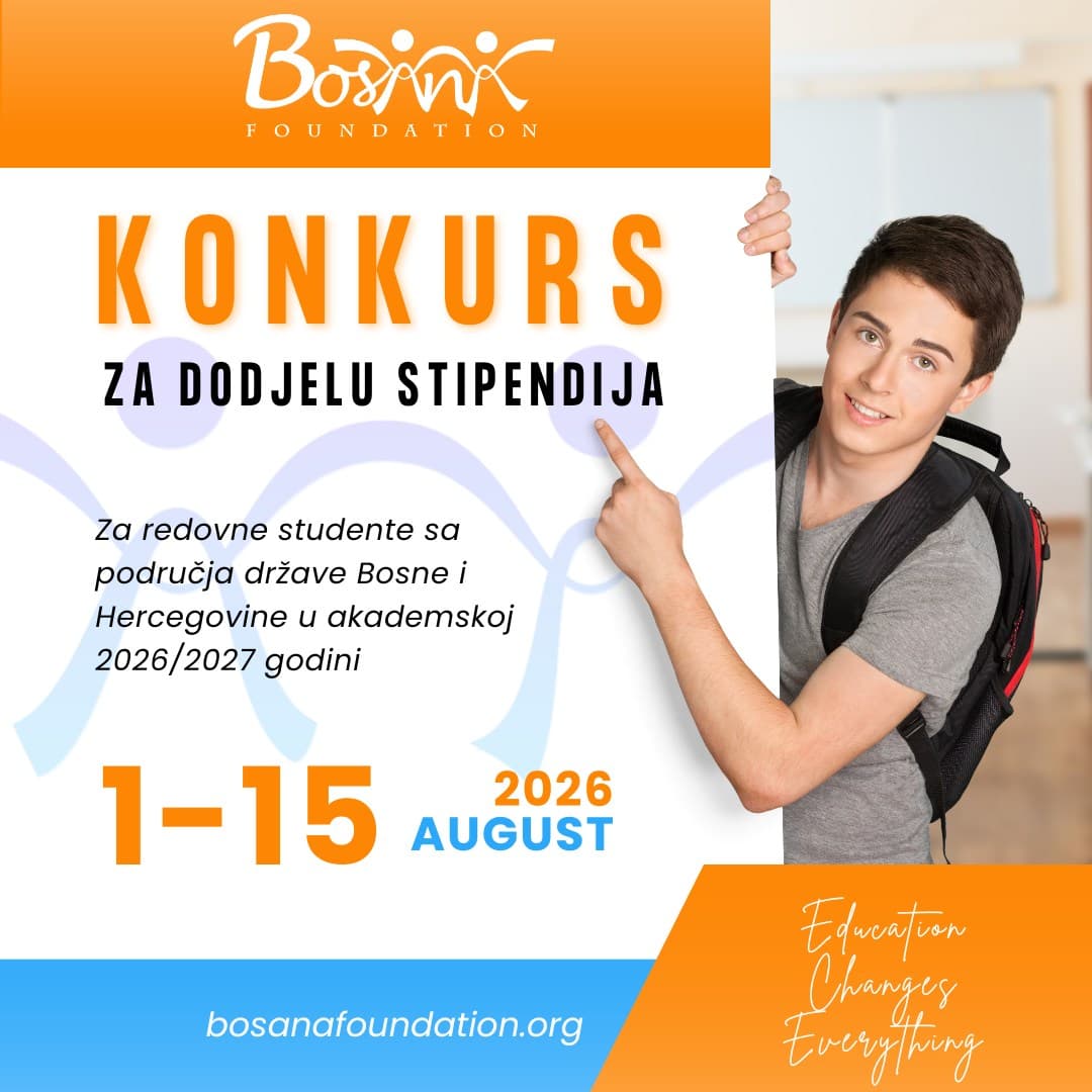 Od 1. augusta prijave za stipendije Bosana Fondacije